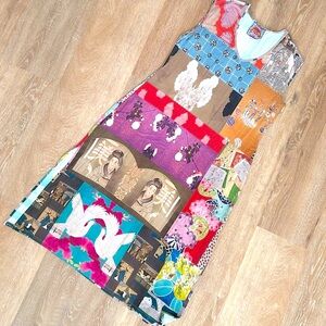 Johnny Was Tokyo High Slit Bamboo Dress Size Large